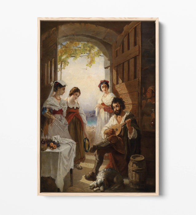 Float Effect Canvas Art - Neapolitan Bar Painting on Premium MDF Frame