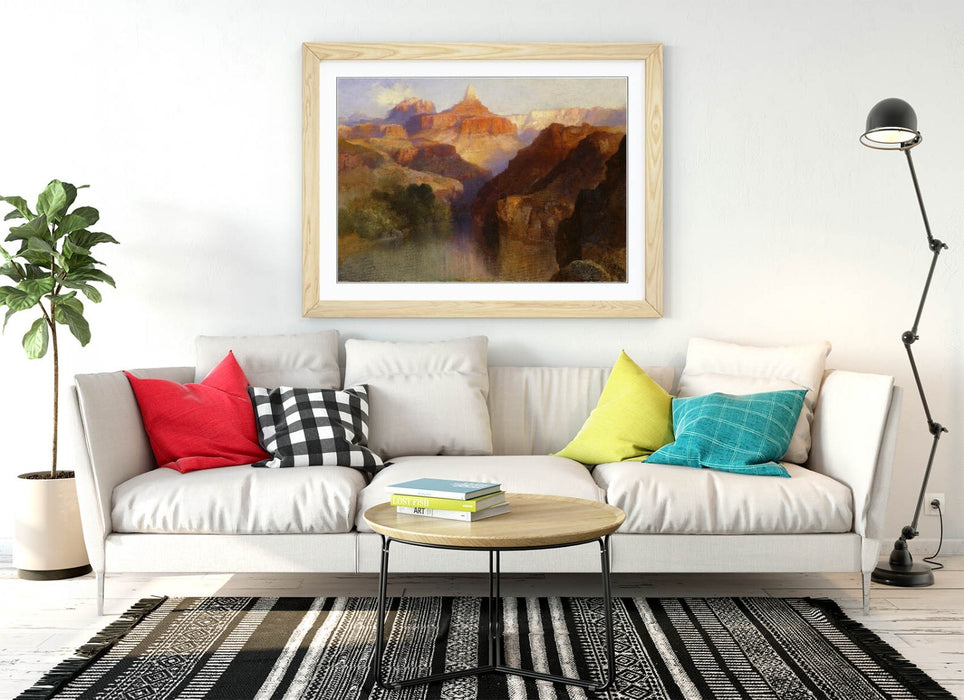 Framed Wall Art - Thomas Moran Zoroaster Peak Print | Handmade UK Woodgrain Frame