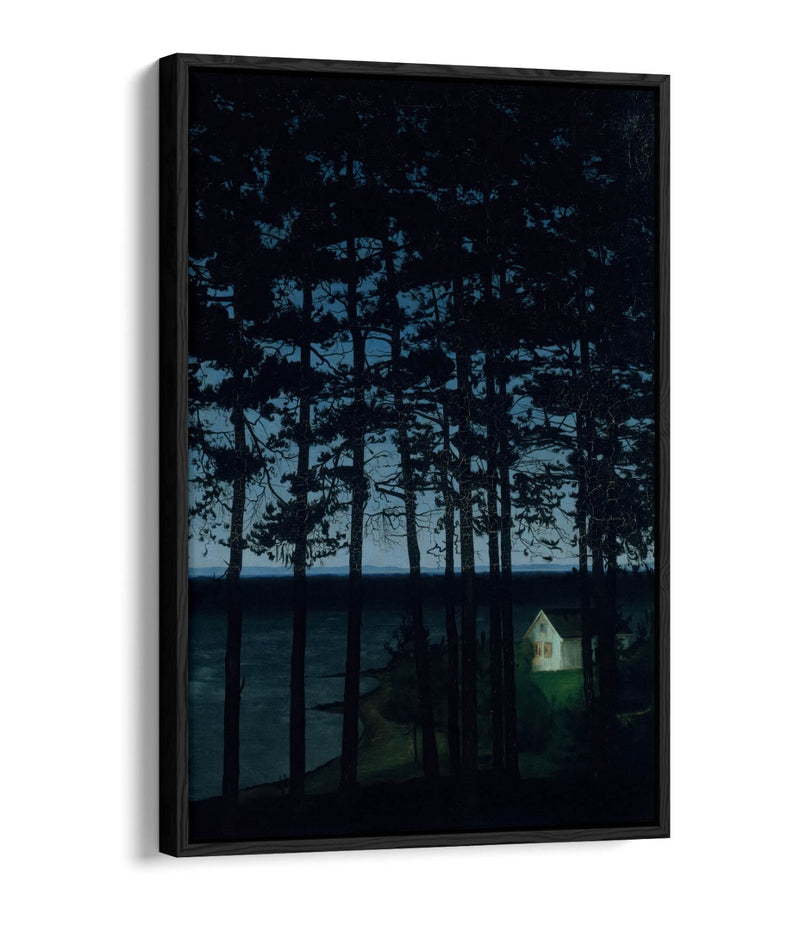 Canvas Wall Art Print - Harald Sohlberg Fisherman's Cottage | Float Effect, Handmade UK