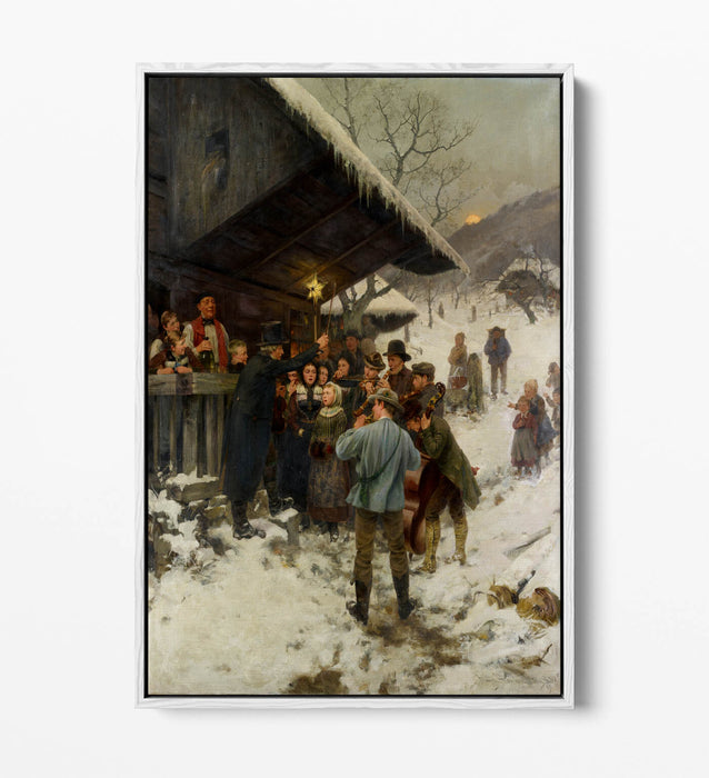 HANS BACHMANN, A CHRISTMAS CAROL IN LUCERNE -FLOAT EFFECT CANVAS WALL ART PRINT