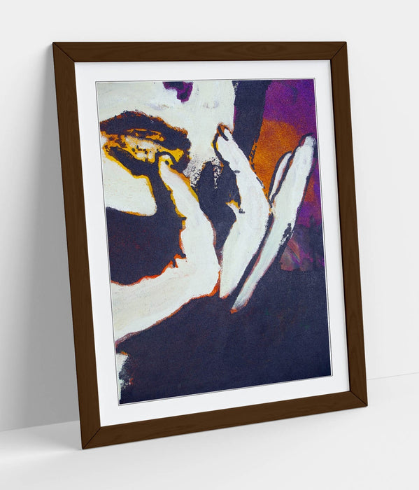 Framed Wall Art - Womens Lips Abstract Graffiti Style Poster Print 4 Sizes