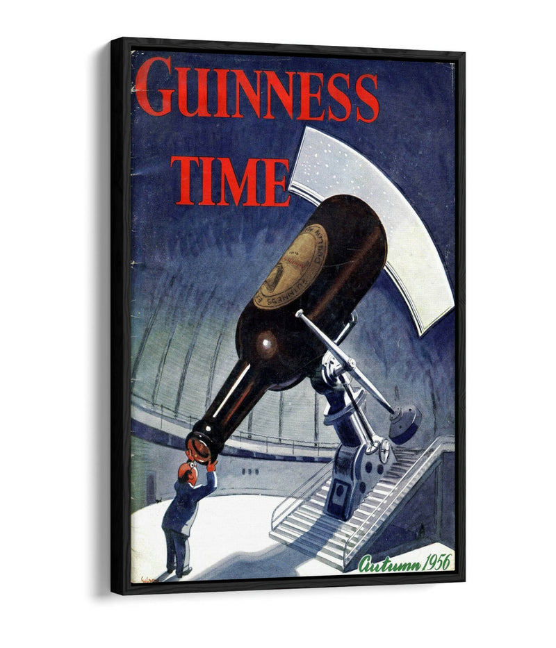 Vintage Canvas Art - Handmade Guinness Poster Print With Float Effect Frame