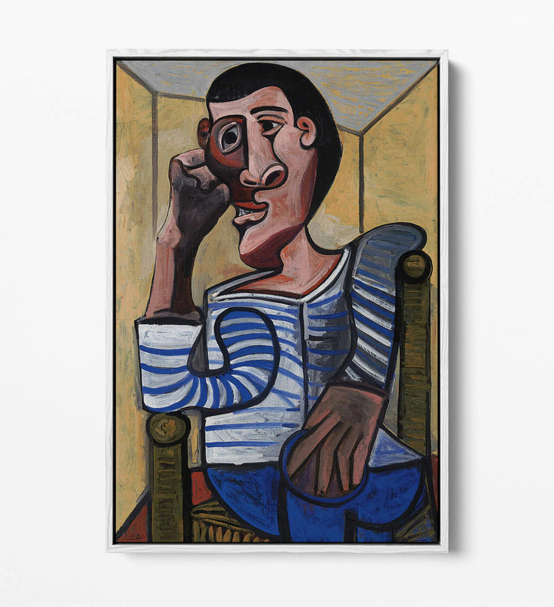 Float Effect Canvas Art - Pablo Picasso Sailor Print | Premium Varnish Finish