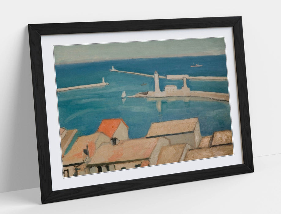 Framed Wall Art Poster - Albert Marquet Print With Woodgrain Picture Frame, Ready To Hang
