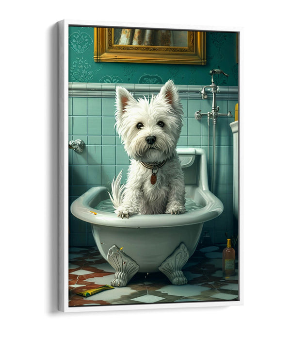 West Highland Terrier Art - Handmade UK Canvas Wall Art | Float Effect Print