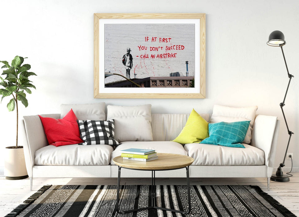 Banksy Graffiti Poster – Framed Wall Art Print | Urban Street Art Home Decor