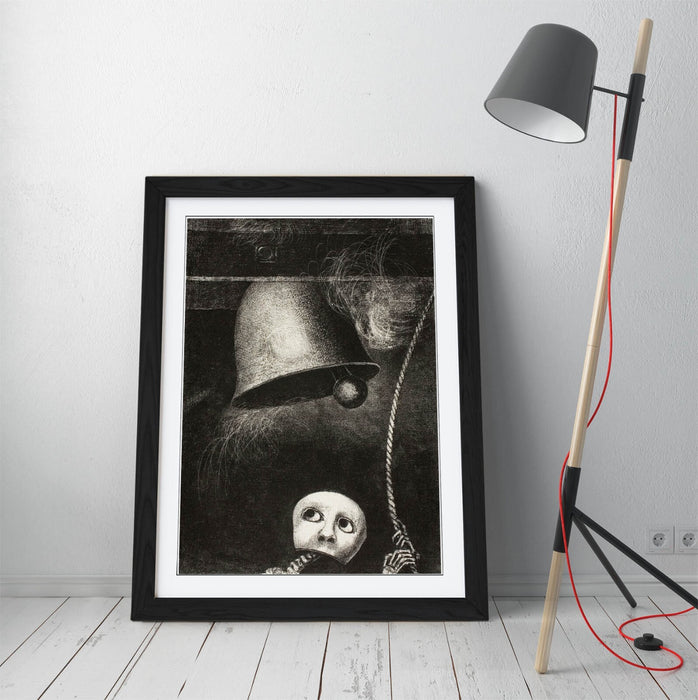 Framed Wall Art - Odilon Redon Funeral Mask Painting | Handmade Wall Decor