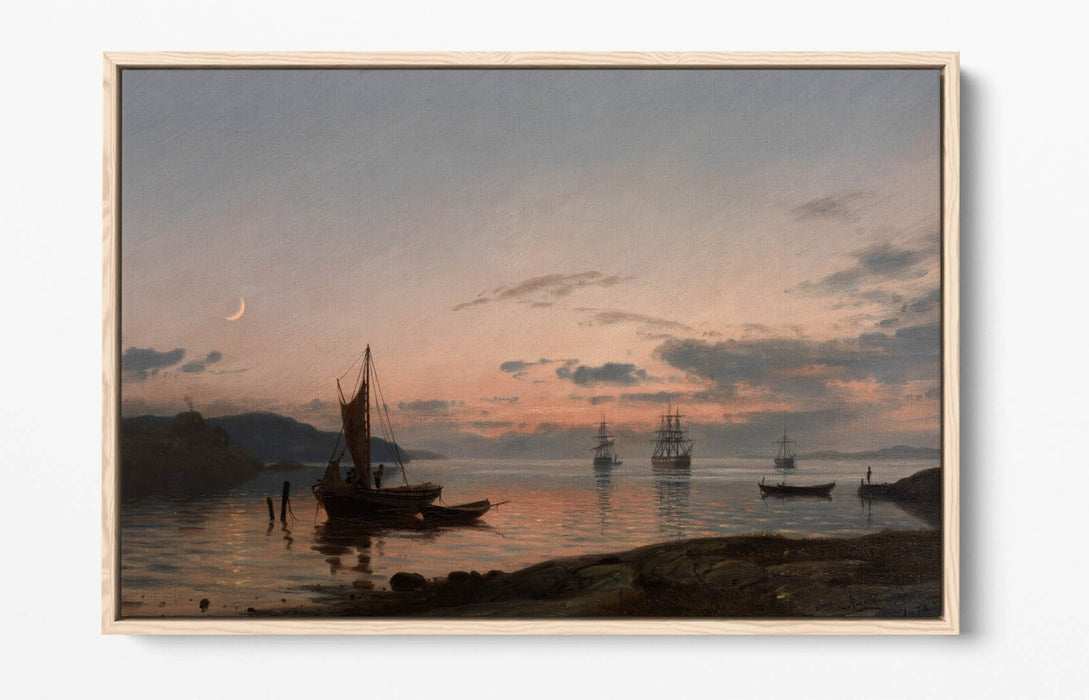 Canvas Wall Art - Amaldus Nielsen Evening Atmosphere | Float Effect Canvas Print