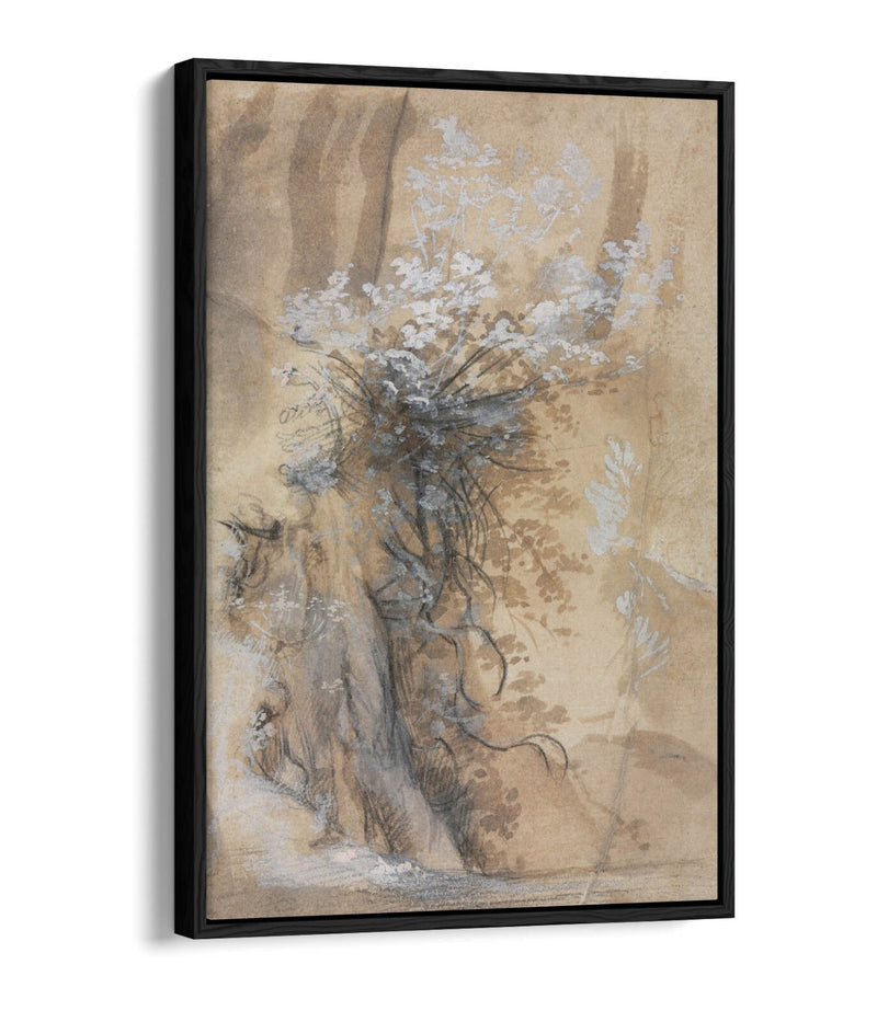 Canvas Wall Art - Federico Barocci Flowering Bush Print | Handmade Float Effect Canvas