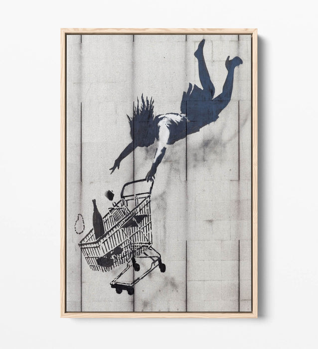 Graffiti Canvas Wall Art – Banksy Float Effect Canvas Print With Premium Varnish