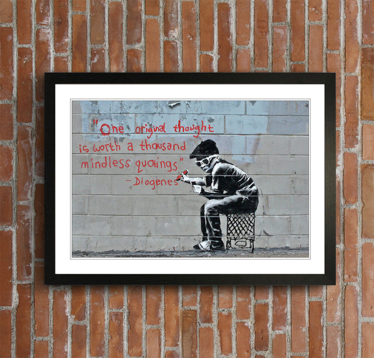 Banksy Framed Art Poster – Original Banksy Artwork on Matte Paper Print