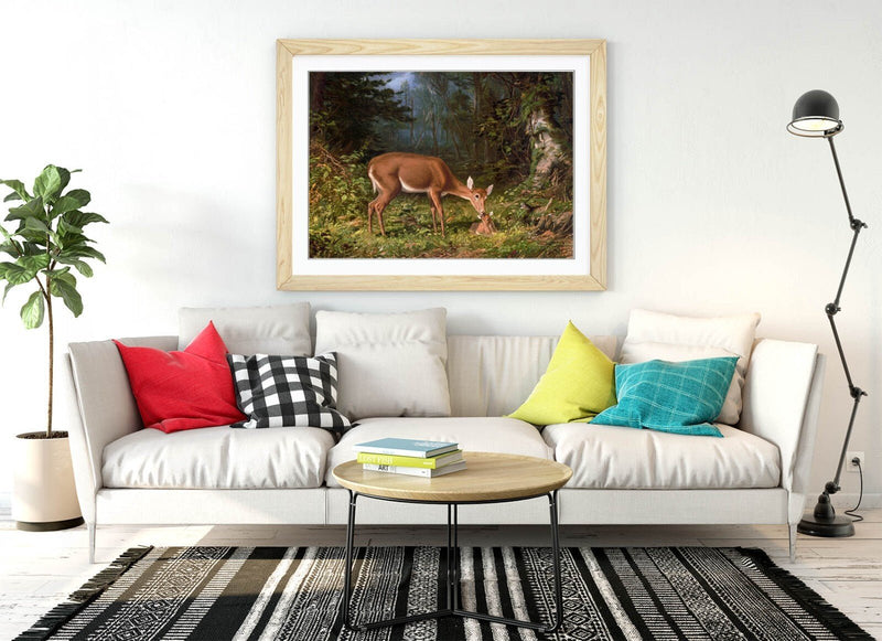 Framed Wall Art Poster Featuring William Harring Maternal Love Print - Ready To Hang
