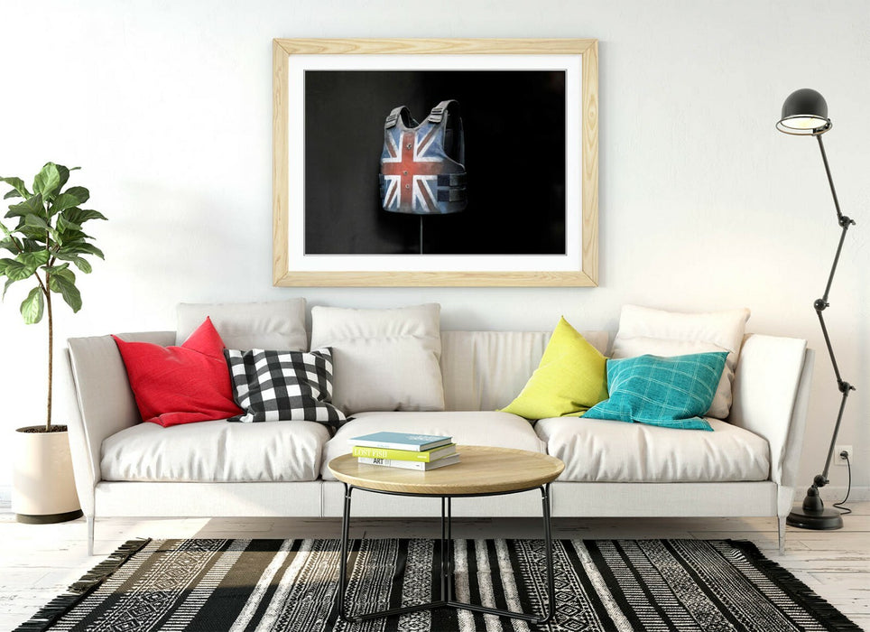 BANKSY UNION JACK STAB VEST STORMZY -FRAMED STREET ART POSTER PICTURE PRINT