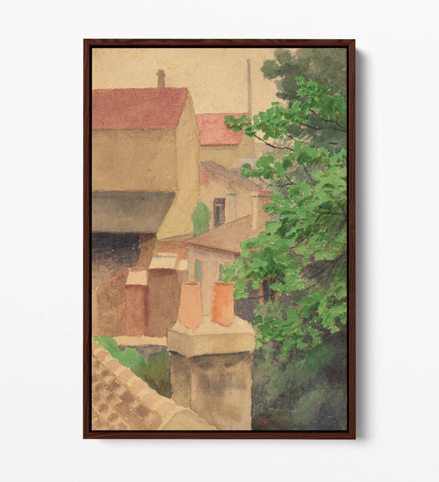THOMAS ANSHUTZ, ROOFTOPS -FLOAT EFFECT CANVAS WALL ART PIC PRINT