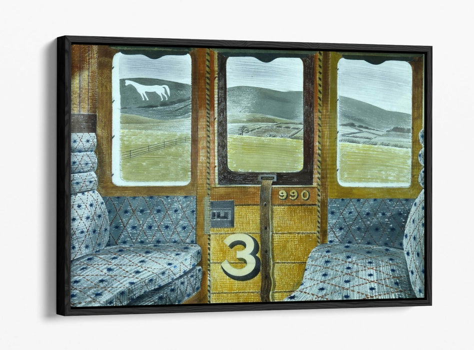 Canvas Wall Art – Eric Ravilious Train Landscape Print | Float Effect Canvas, Ready to Hang