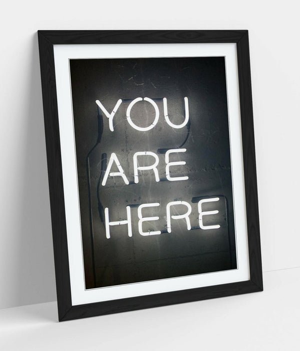 Framed Poster Print - Neon Sign Quote Wall Art Prints | Handmade UK Art