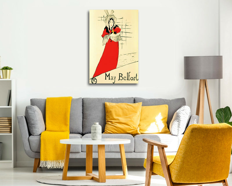 Canvas Wall Art – Henri de Toulouse Lautrec May Belfort Artwork Picture Print