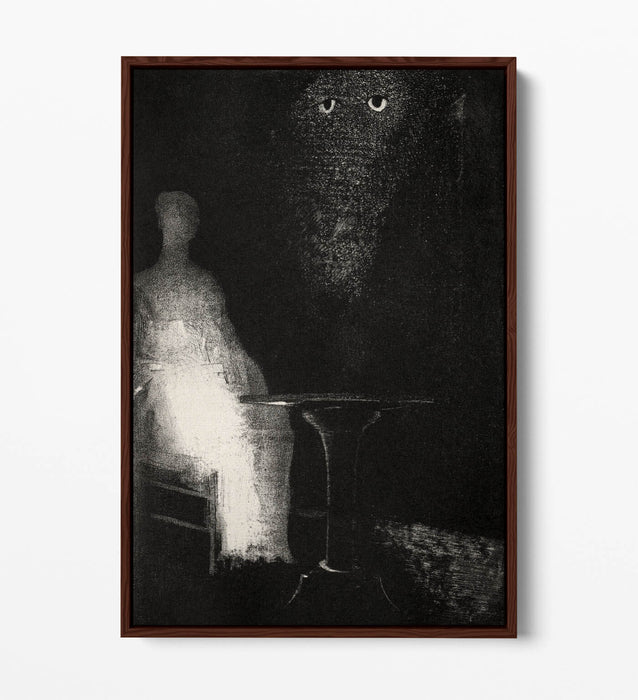 ODILON REDON, THE HAUNTED HOUSE -FLOAT EFFECT CANVAS WALL ART PRINT