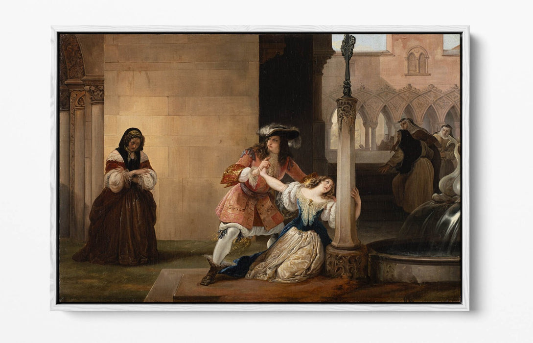 FRANCESCO HAYEZ, LOUIS XIV LOUISE DE LA VALLIERE -FLOAT EFFECT CANVAS ART PRINT