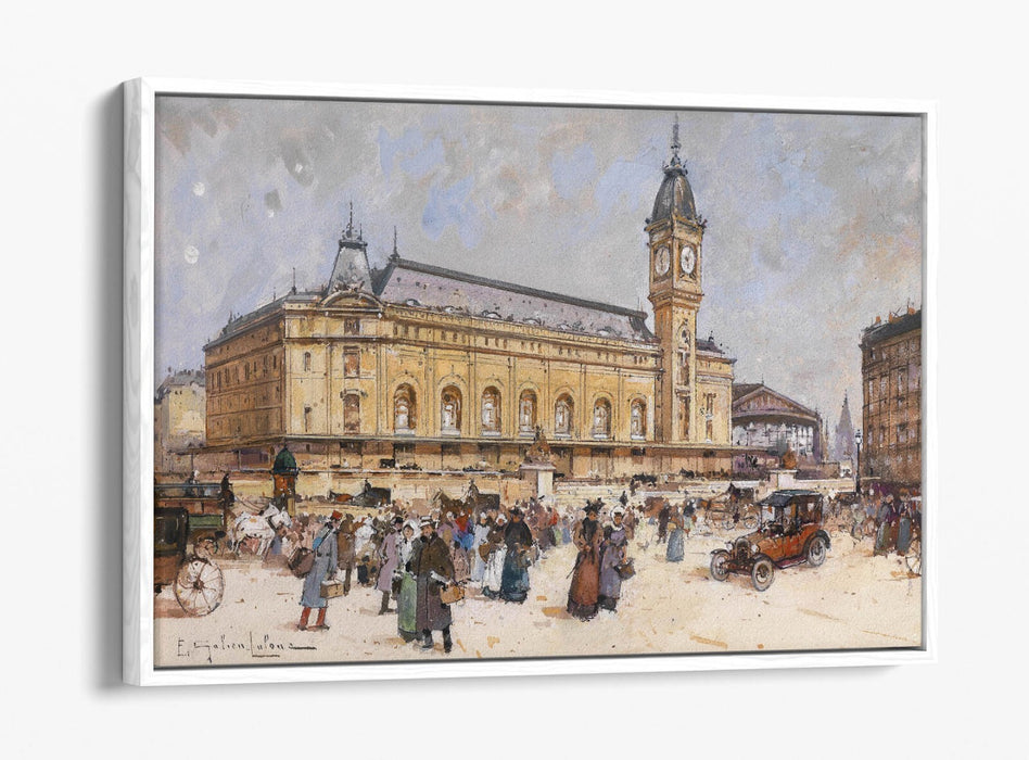 EUGENE GALIEN-LALOUE, LYON STATION -FLOAT EFFECT CANVAS WALL ART PIC PRINT