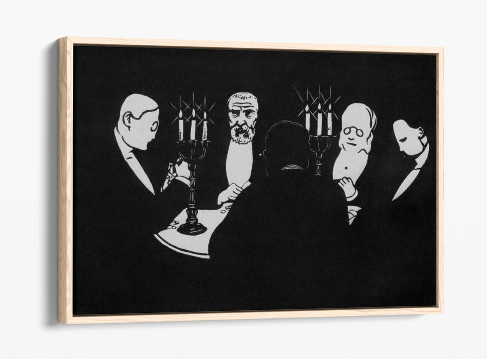 FELIX VALLOTTON, POKER -FLOAT EFFECT CANVAS WALL ART PRINT