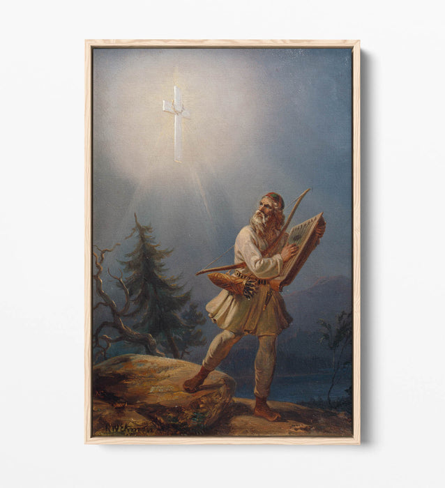 ROBERT WILHELM EKMAN, FLEEING PAGANISM -FLOAT EFFECT CANVAS WALL ART PIC PRINT