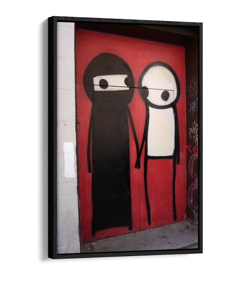 Graffiti Canvas Art - Muslim Graffiti Print on Float Effect Canvas Wall Art