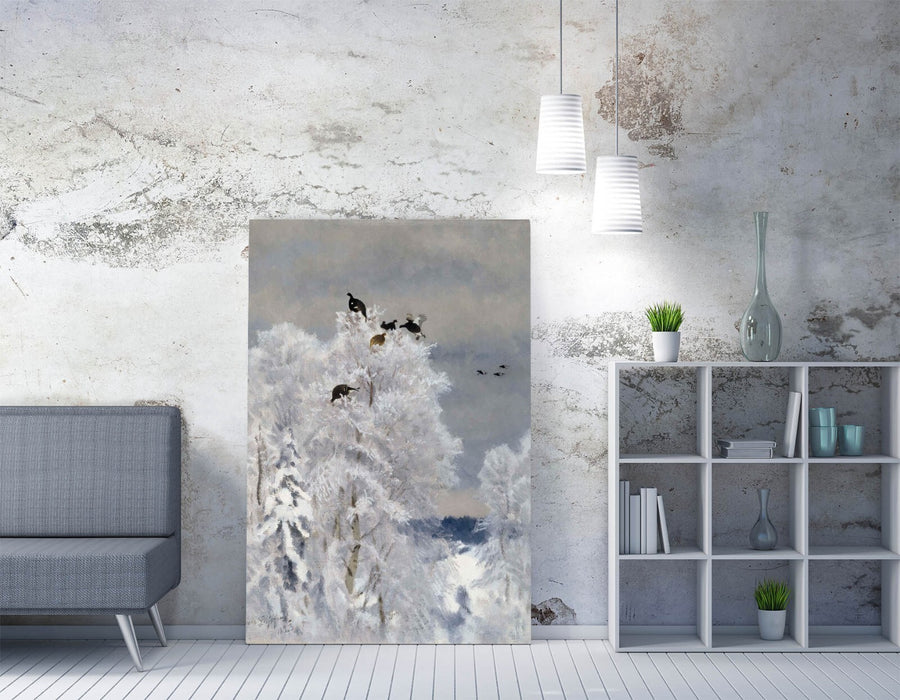 Canvas Wall Art – Black Grouse Artwork on Handmade Canvas Print with Satin Varnish