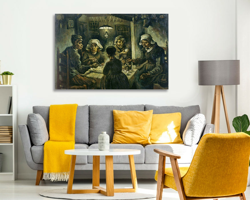 Van gogh potato eaters CANVAS WALL ART PAINTING ARTWORK 30mm DEEP FRAMED PRINT