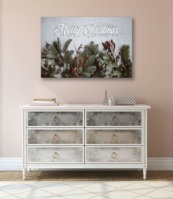 Christmas Canvas Wall Art - Handmade UK Landscape Print with Satin Varnish Coating
