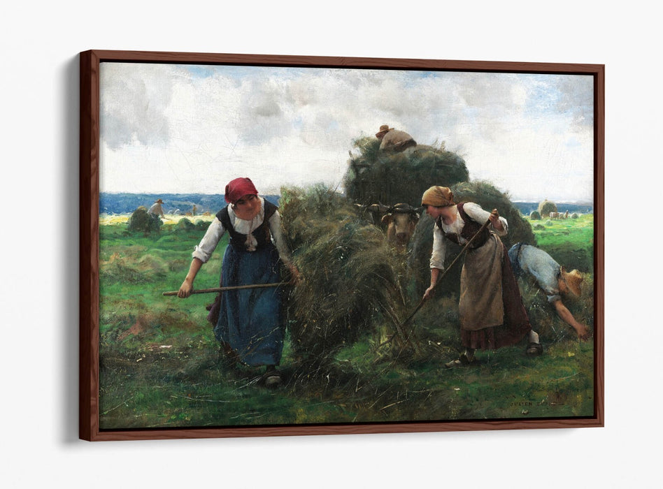 JULIEN DUPRE, HAYMAKING -FLOAT EFFECT CANVAS WALL ART PIC PRINT