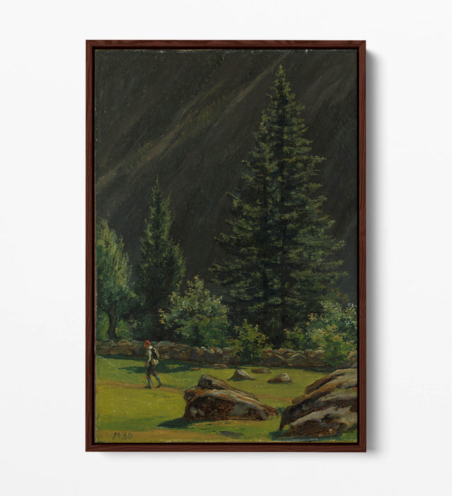 MARTINUS RORBYE, NORSK SETER -FLOAT EFFECT CANVAS WALL ART PRINT
