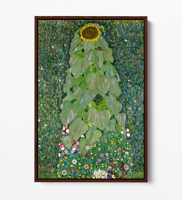GUSTAV KLIMT THE SUNFLOWER -FLOAT EFFECT CANVAS WALL ART PIC PRINT- YELLOW
