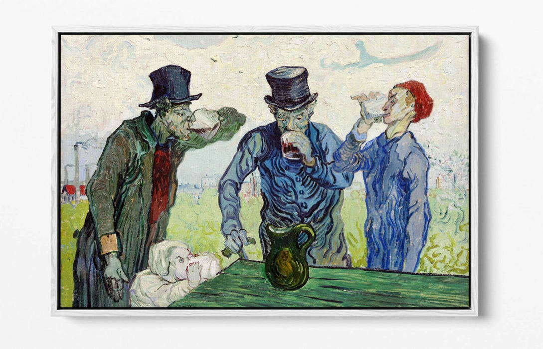 VINCENT VAN GOGH, "THE DRINKERS" -FLOAT EFFECT CANVAS WALL ART PIC PRINT