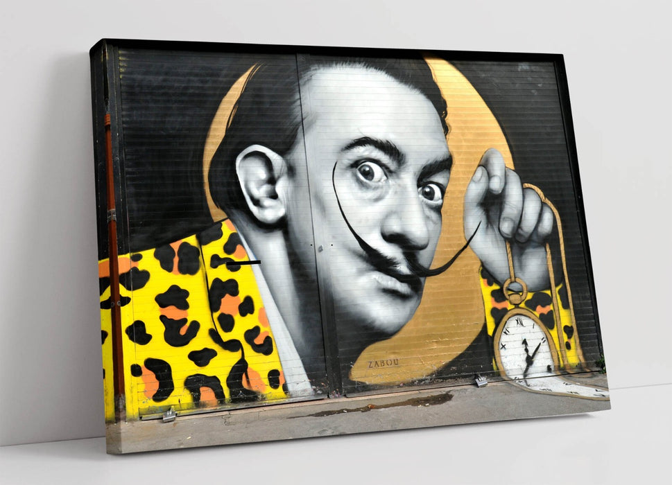 Salvador Dali Canvas Art – Graffiti Wall Decor | Handmade Canvas Print, Ready to Hang