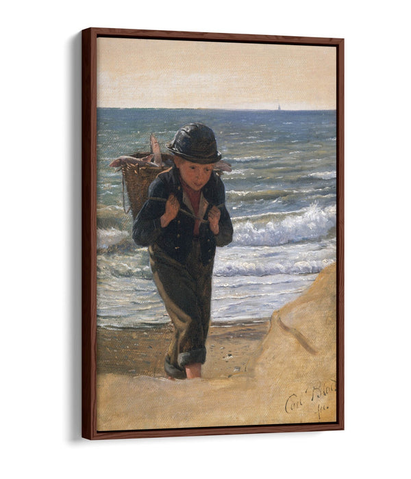 CARL BLOCH, A FISHERBOY -FLOAT EFFECT CANVAS WALL ART PIC PRINT