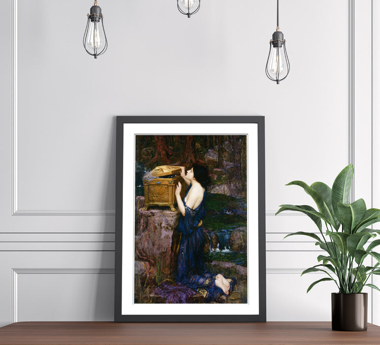 JOHN WILLIAM WATERHOUSE PANDORA FRAMED ART POSTER PAINTING PRINT 4 SIZES