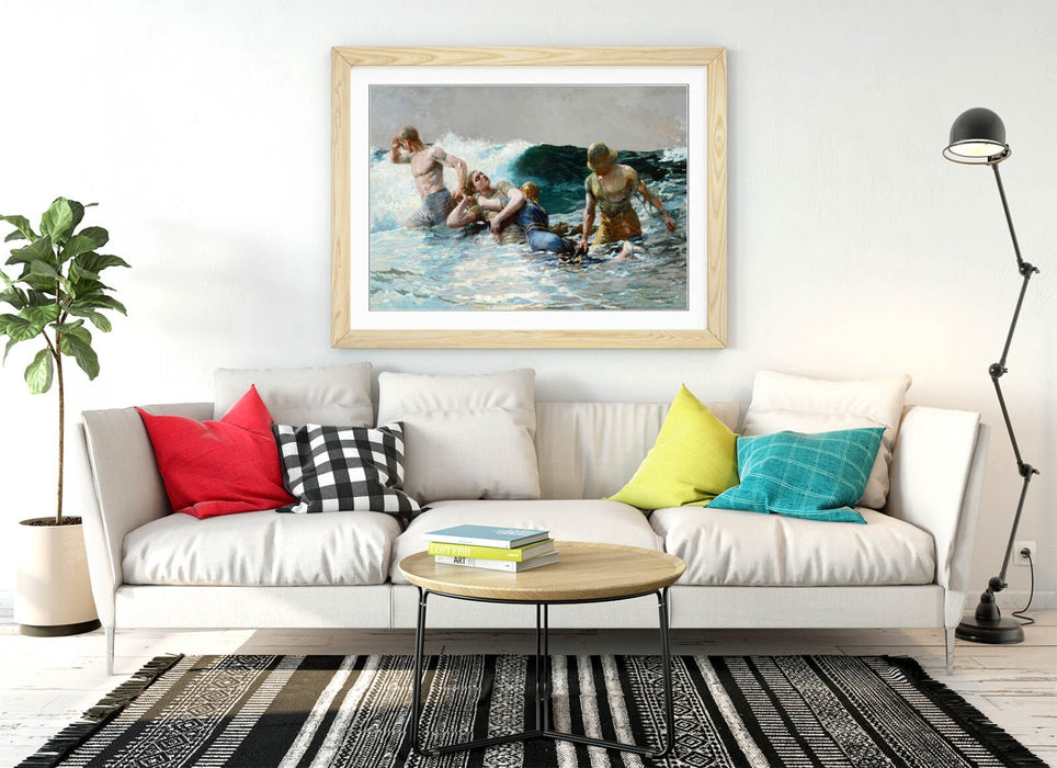 Framed Wall Art - Winslow Homer Undertow Poster Print on Matte Paper, Ready to Hang