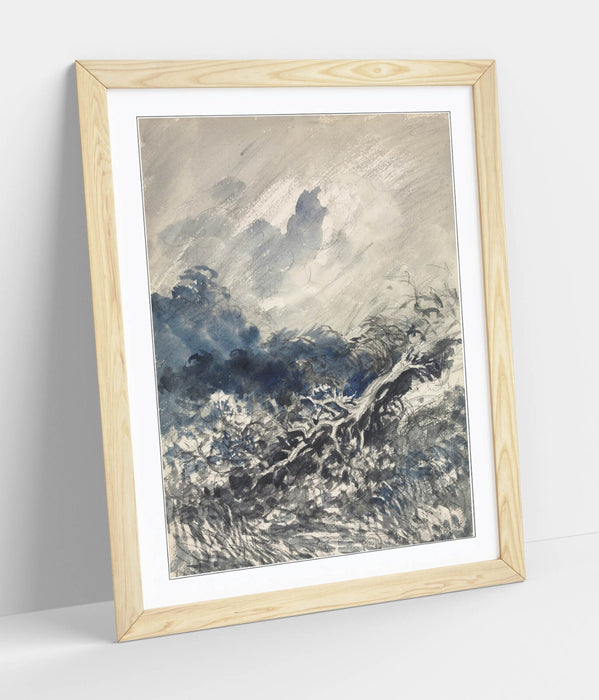 Framed Art Poster - Charles Daubigny Oak Tree Painting | Handmade UK Frame