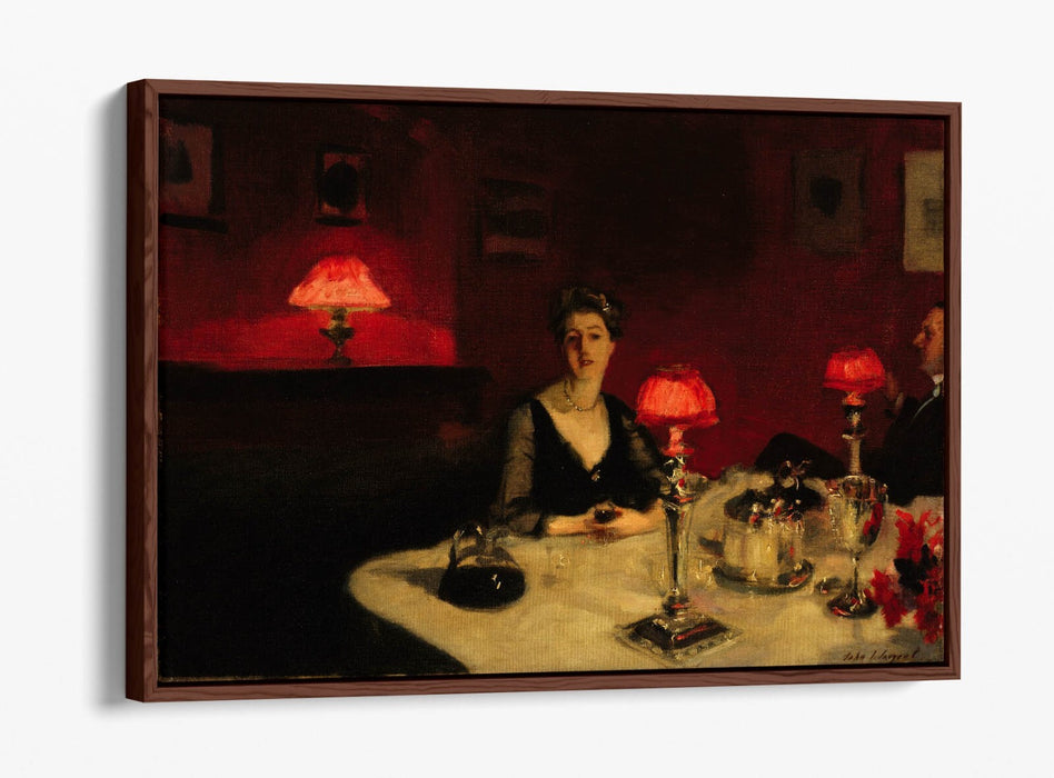 Float Effect Canvas Art – John Singer Sargent Dinner Table Wall Print, Premium Varnish Seal