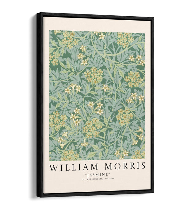 WILLIAM MORRIS 'JASMINE' FLORAL HOME DECOR FLOAT EFFECT CANVAS ART PRINT