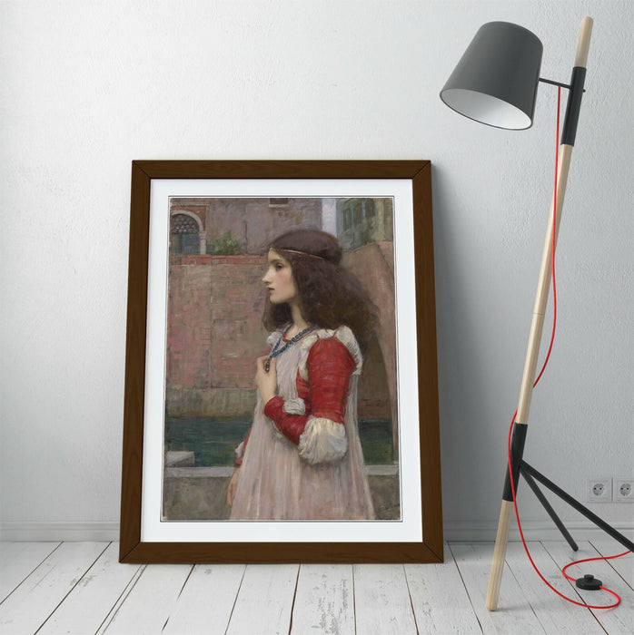 JOHN WILLIAM WATERHOUSE, JULIET -ART FRAMED POSTER PICTURE PRINT ARTWORK- BEIGE