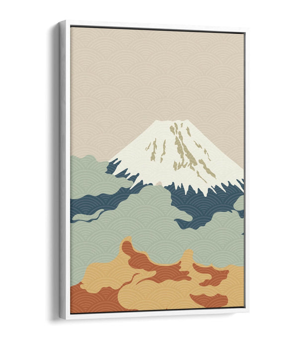 Fuji Mountain Canvas - Minimalist Abstract Wall Art | Float Effect Canvas Print