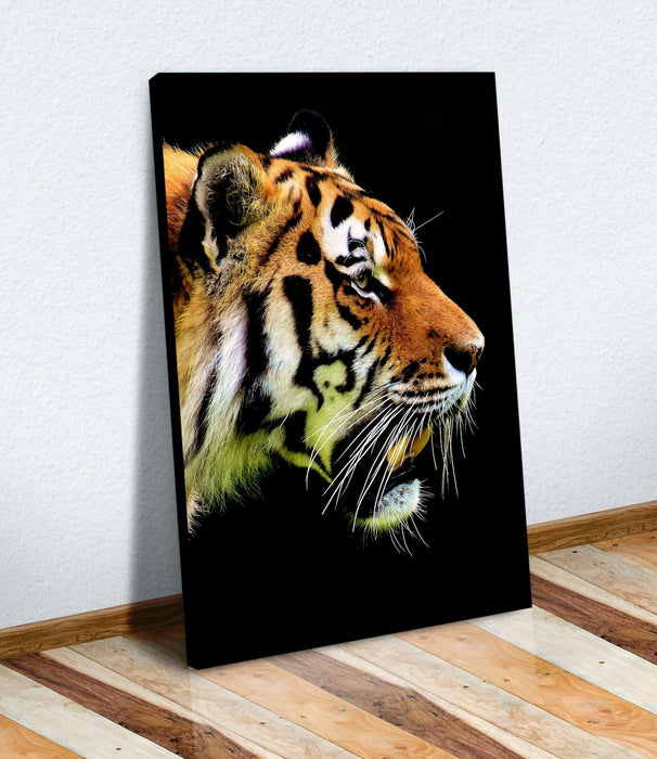 Canvas Wall Art Tiger Head Print - Handmade Deep Frame Canvas with Premium Varnish Finish