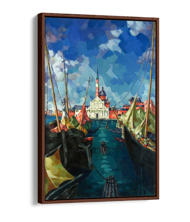 Float Effect Canvas Art - Venice Colourful Painting | Premium Varnish Finish