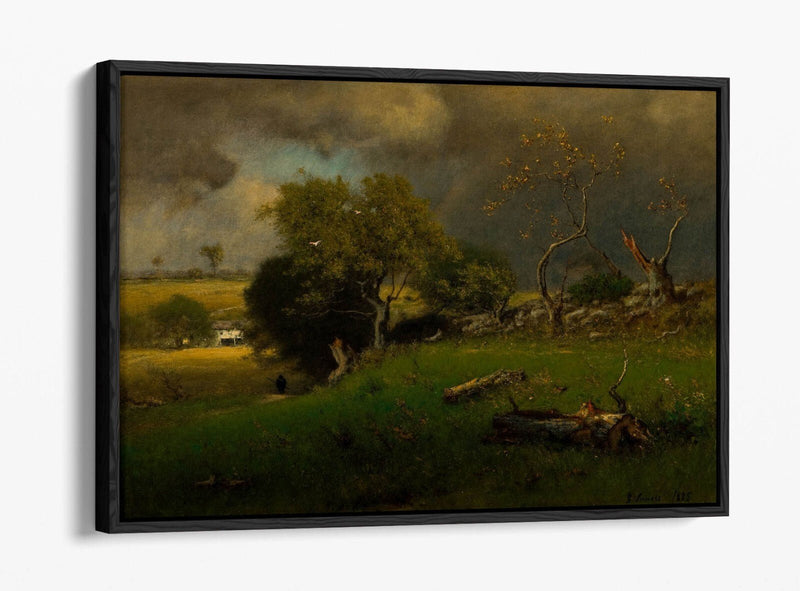 Canvas Wall Art – George Inness The Storm | Float Effect Canvas Print With Premium Frame