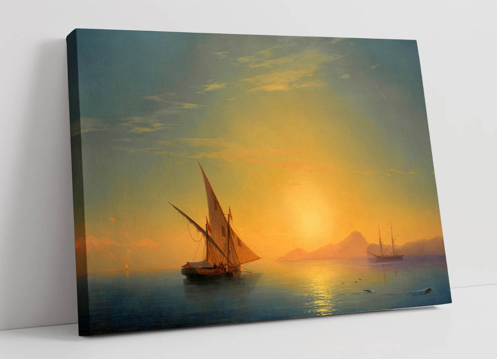 Canvas Wall Art – Ivan Aivazovsky Island Of Ischia Sunset Print On Archival Grade Canvas