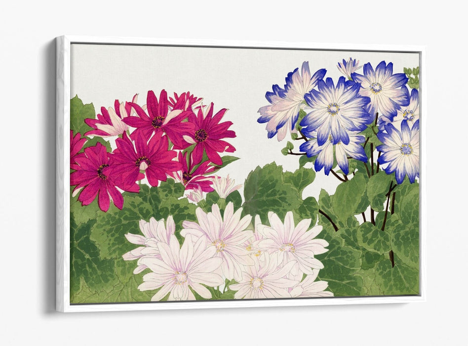 Canvas Wall Art – Vintage Flower Art With Float Effect Premium Frame