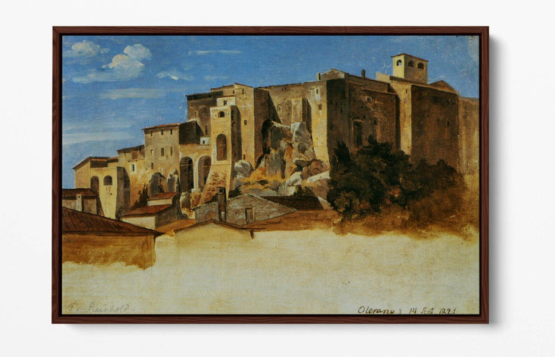 Float Effect Canvas Art - Handmade Houses In Olevano Print on 30mm Deep Frame