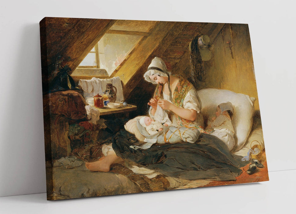 Canvas Wall Art - Peter Fendi Army Officer Widow Print | Premium Ready To Hang Artwork